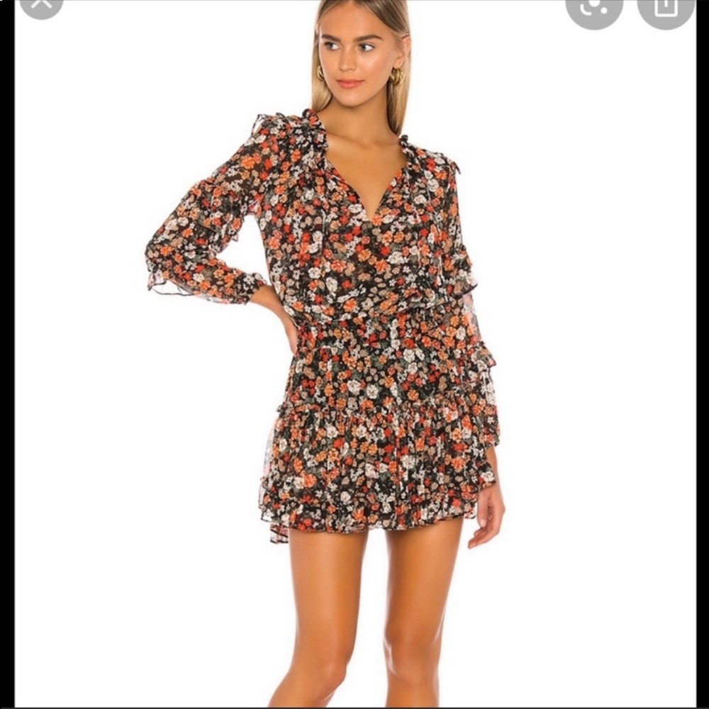 Misa Los Angeles Rizou Dress Safari Floral nwt xs